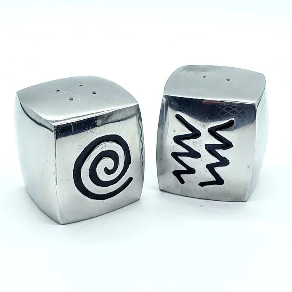 Wilton Armetale Reggae Pewter Salt & Pepper Shakers